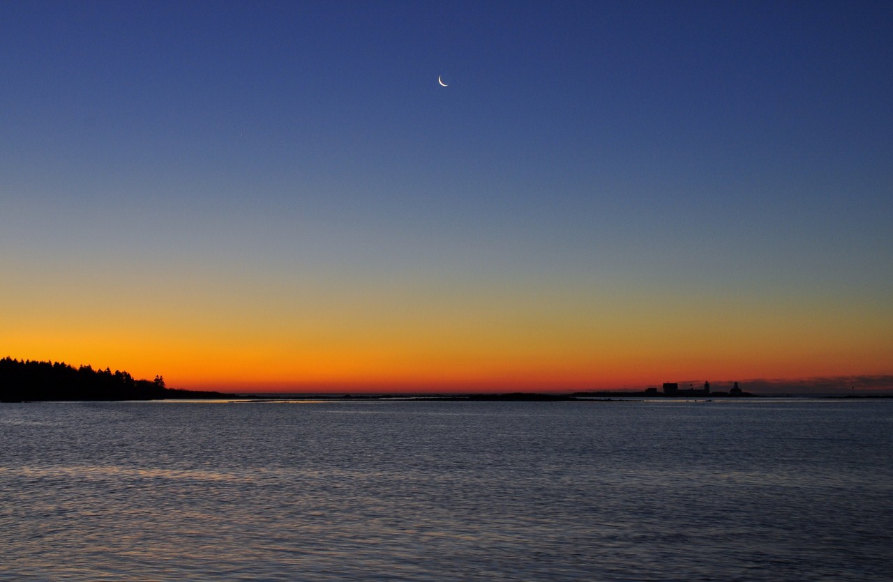 Crescent Moon On Solstice Sunrise (user submitted)