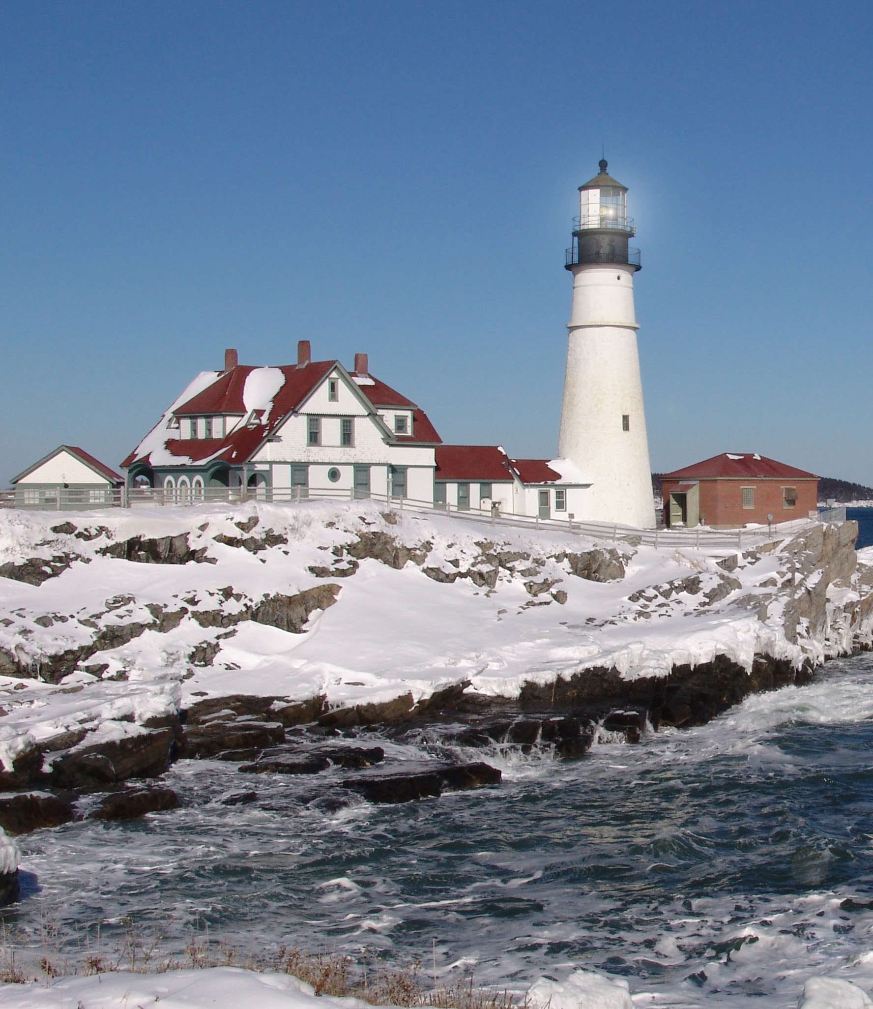 Portland Headlight In The Winter (user submitted)