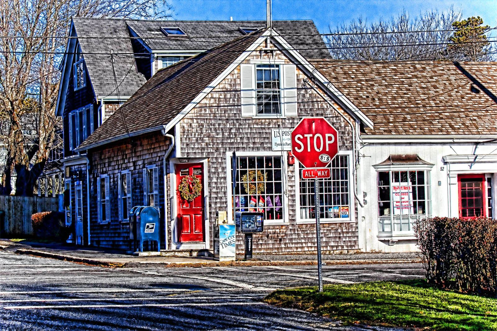 Hyannisport Post Office At Christmas New England Today