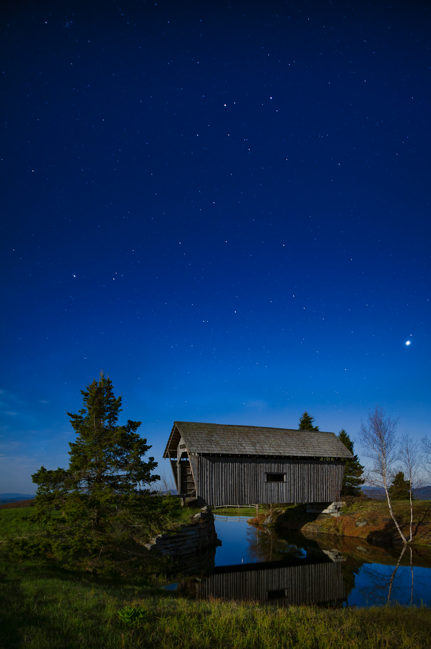 Venus Over Foster Bridge In Cabot, Vt (user submitted)