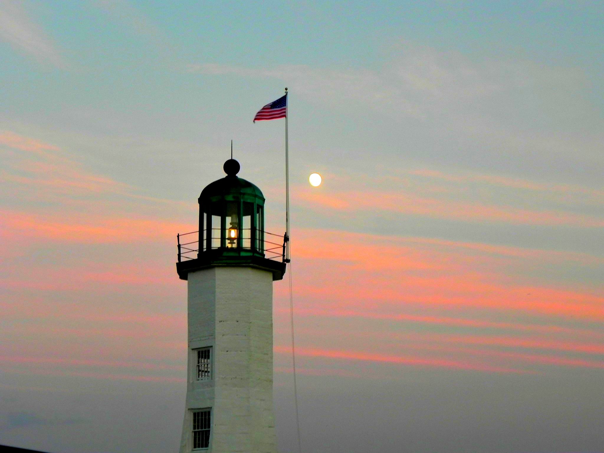 Scituate Lighthouse At Sunset (user submitted)