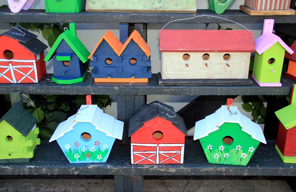Multi-colored Birdhouses (user submitted)