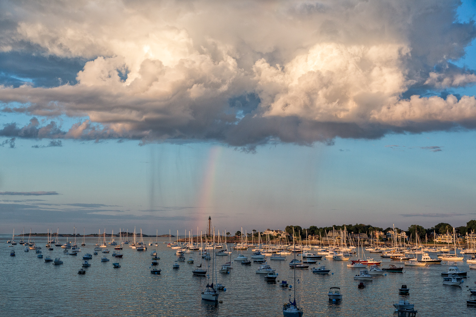 Rainbow Over Marblehead Light (user submitted)