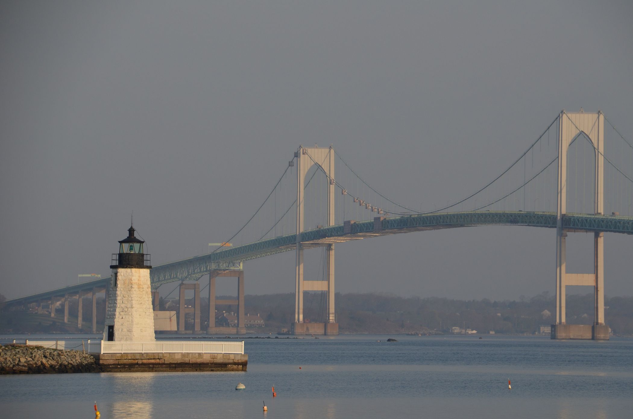 Claiborne Pell Bridge In Winter (user submitted)
