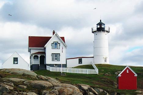 Gulls Flying above Nubble Lighthouse (user submitted)