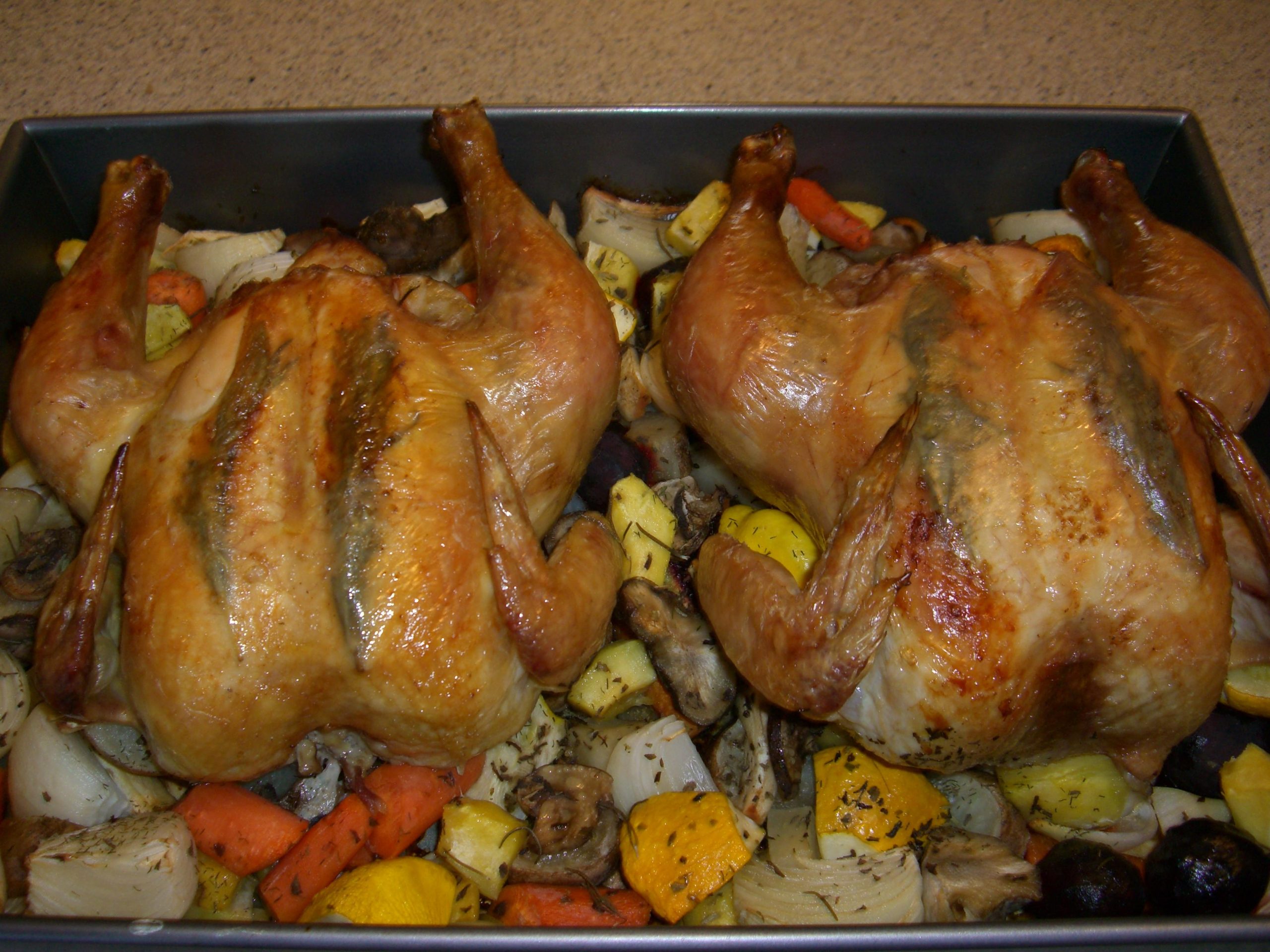 Roasted Natural Chicken With Roots (user submitted)