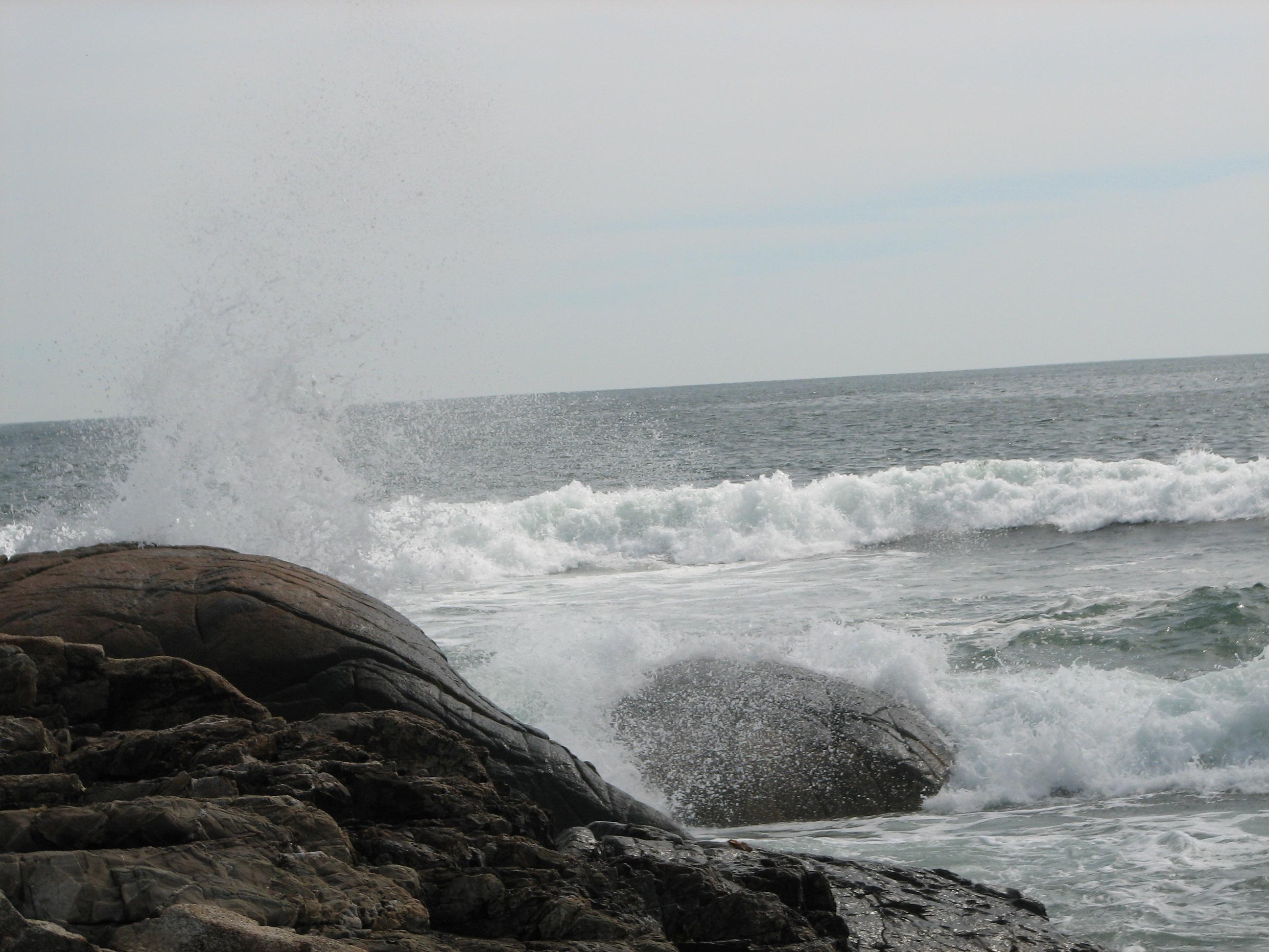 Waves Breaking New England Today