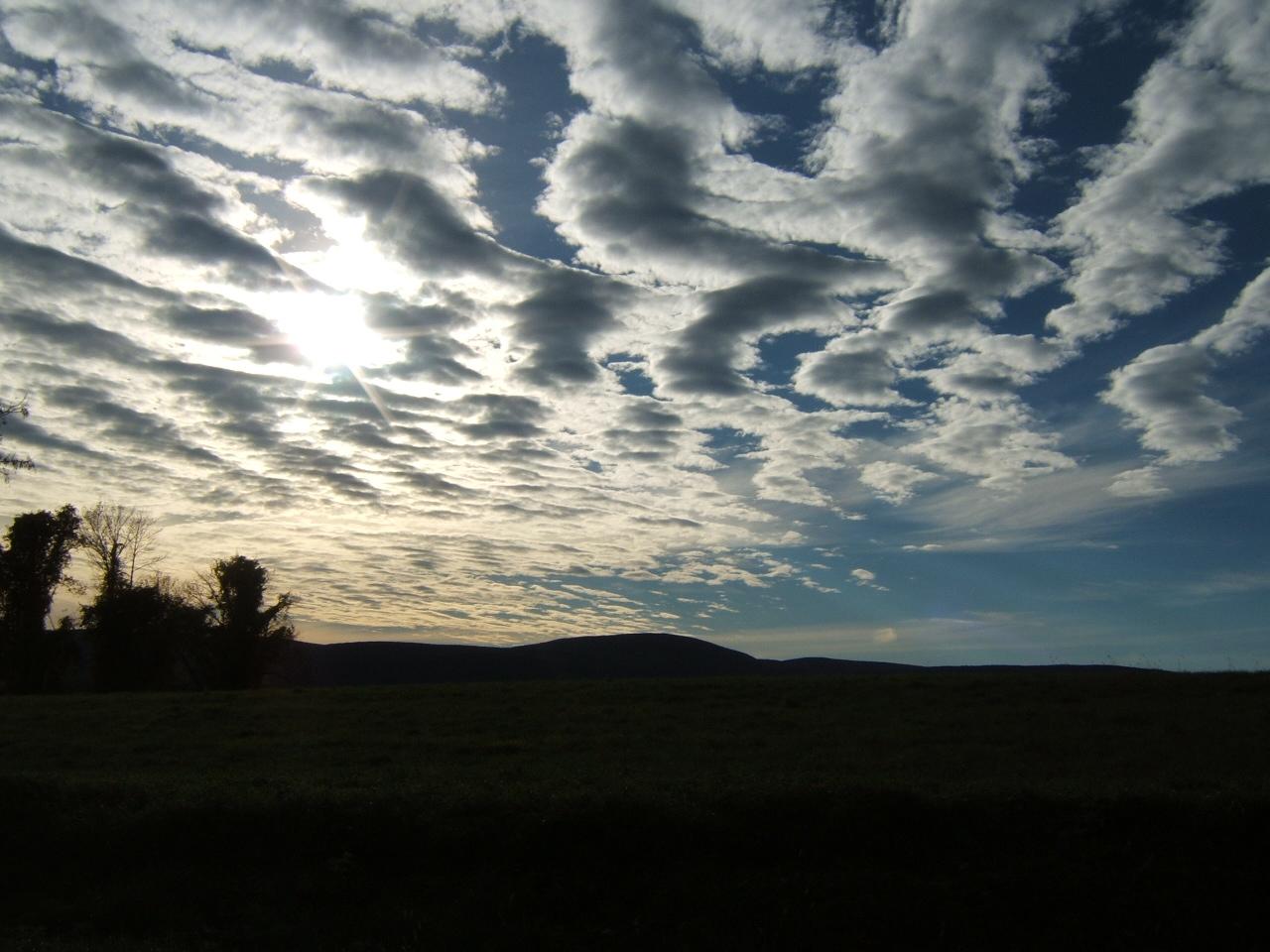 Sunset and Clouds Over the Berkshires (user submitted)