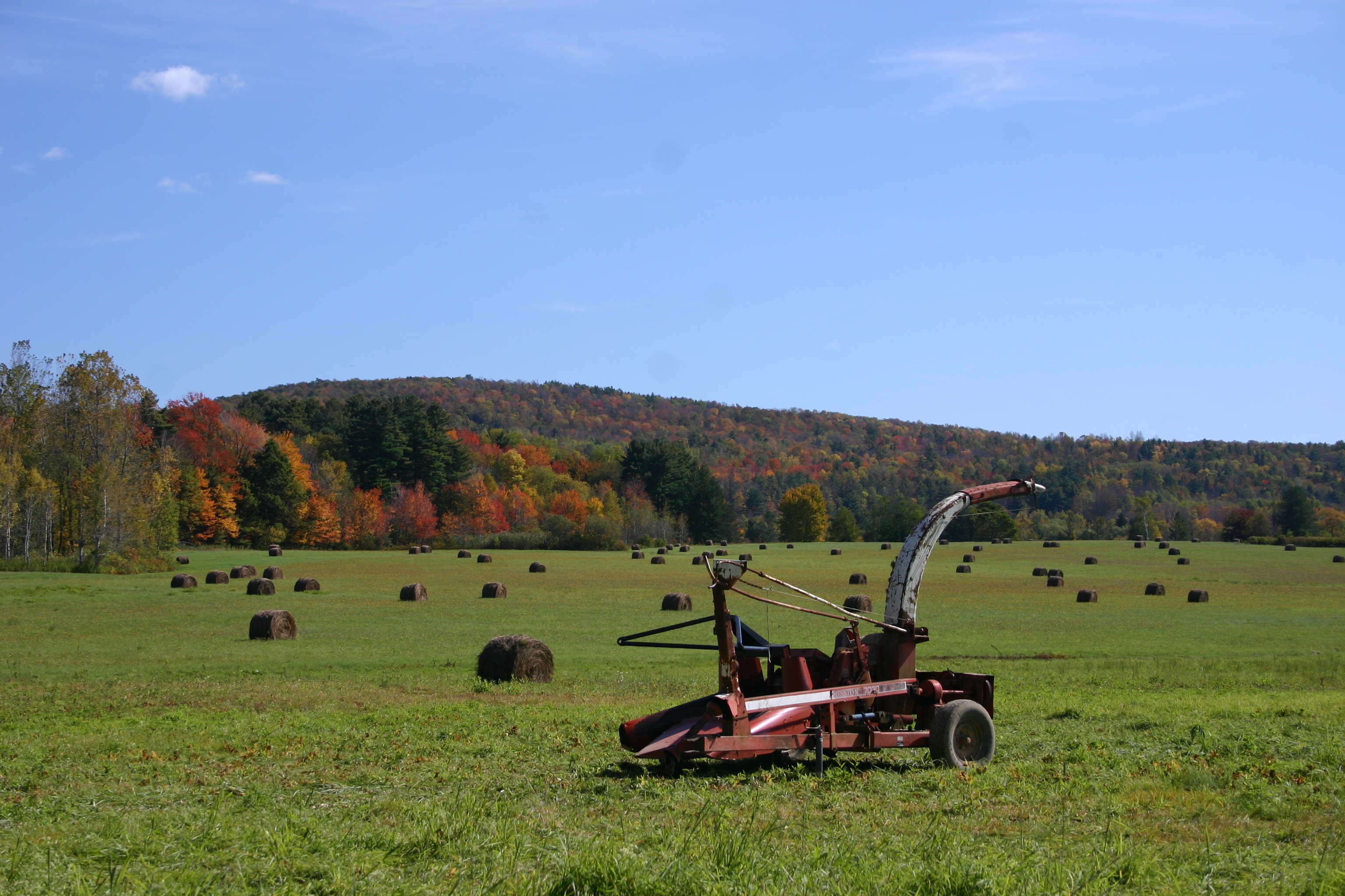 Hay Rolls and Tractor - New England Today
