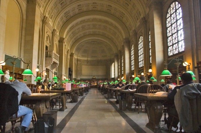 The Reading Room at the Boston Public Library 