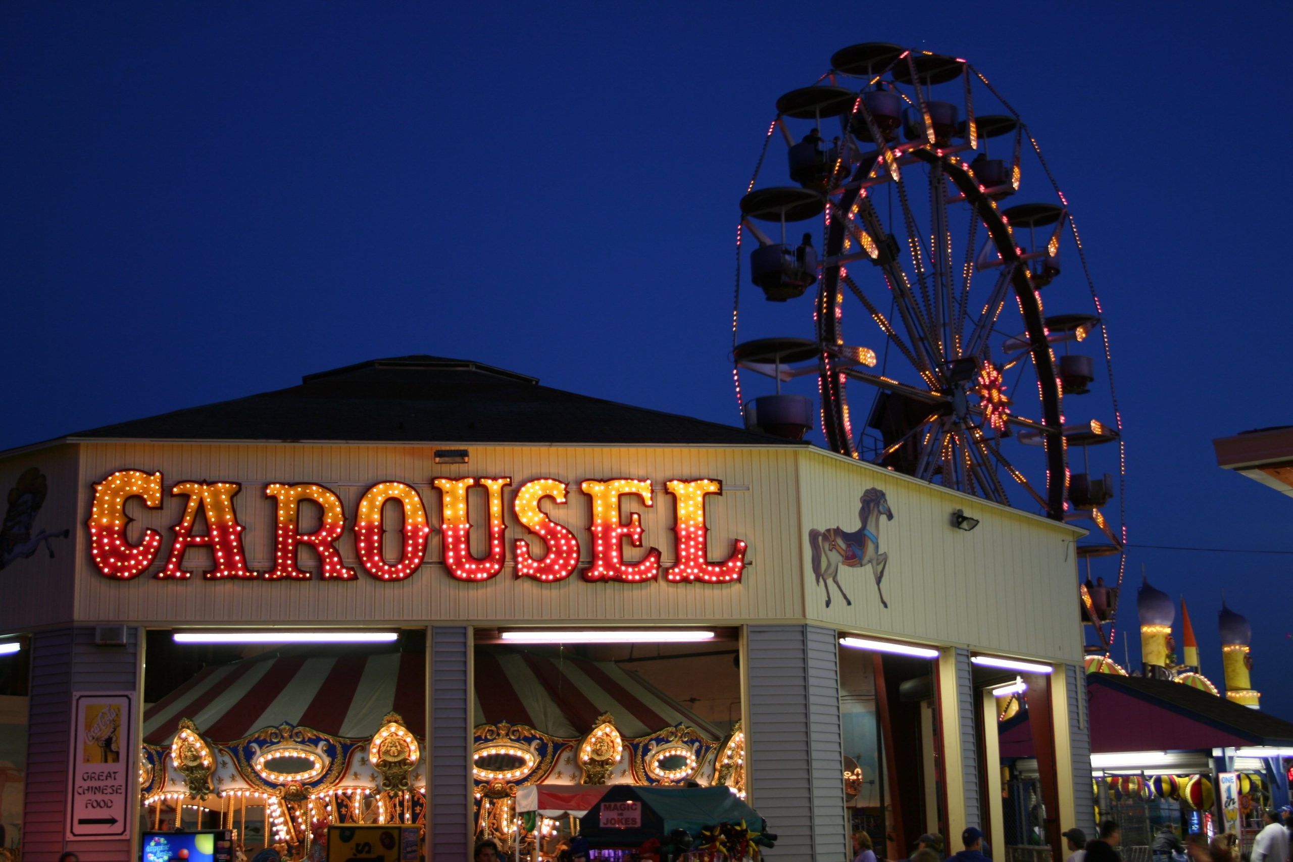 Carousel And Ferris Wheel At Palace Playland (user submitted)
