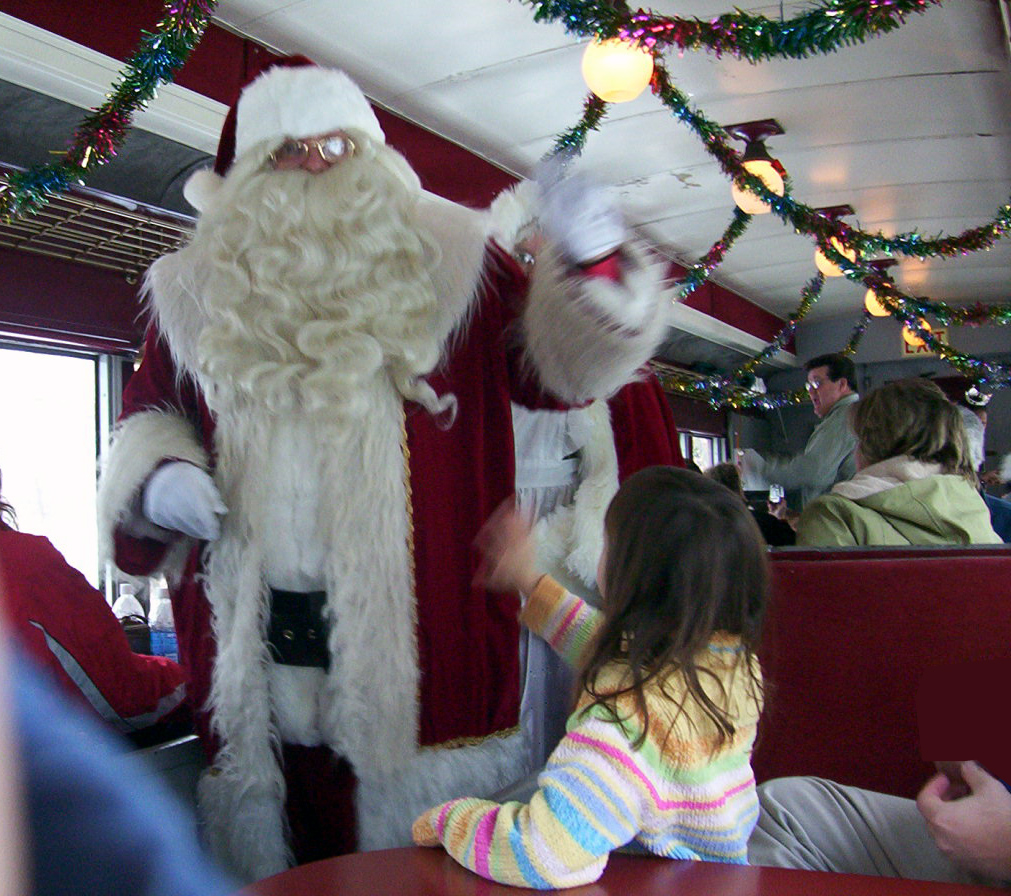 Santa Claus Rides the Train (user submitted)