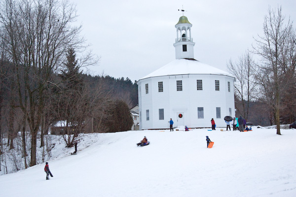Sledding at the Round Church (user submitted)