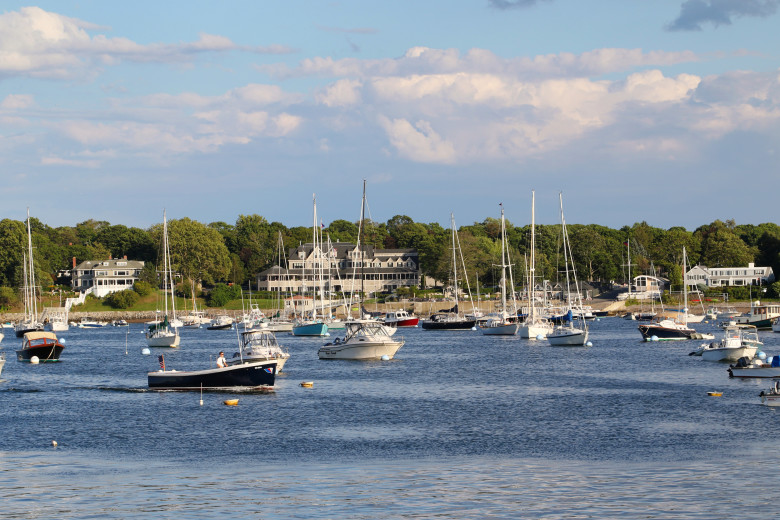 A harbor view in Marblehead, MA.