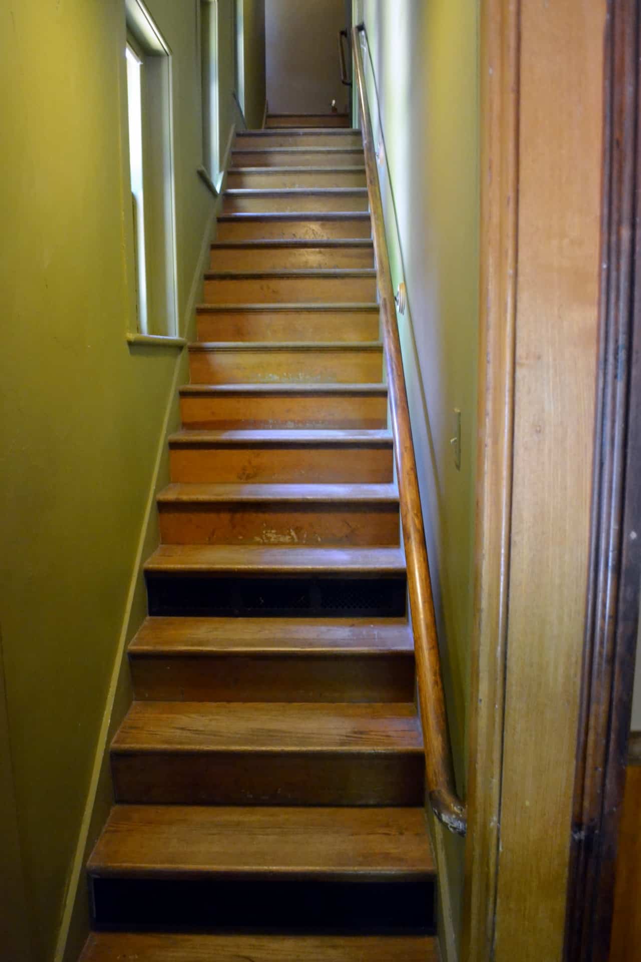 A back staircase returns you to the first floor for a look at the kitchen and pantry. 