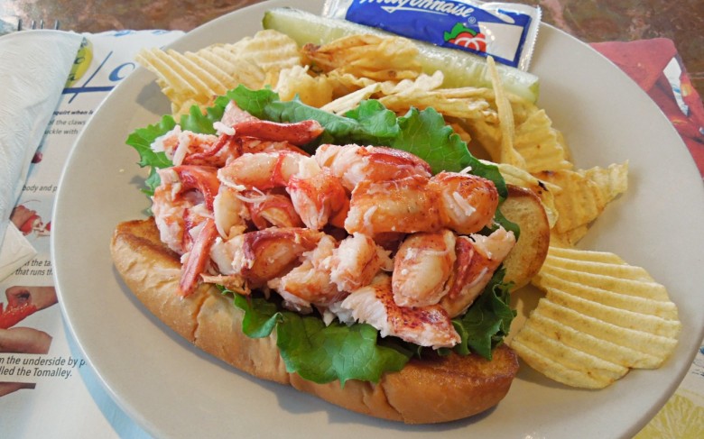 J’s lobster roll features a nice mix of tail, claw, and knuckle meat. 