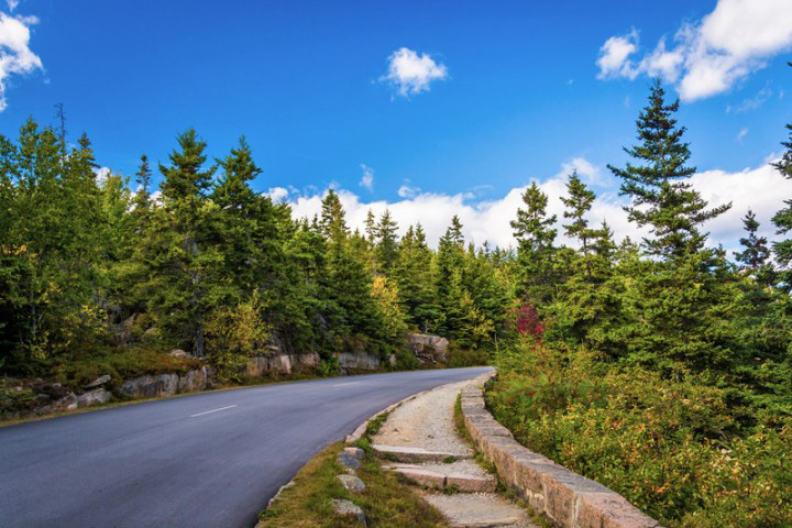 Park Loop Road in Acadia National Park, Maine.