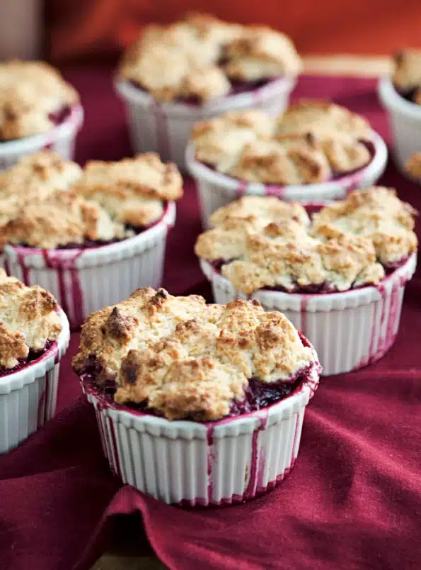 Plum & Raspberry Cobbler