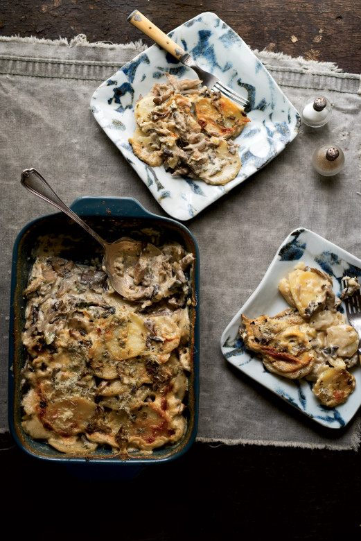 potato mushroom gratin