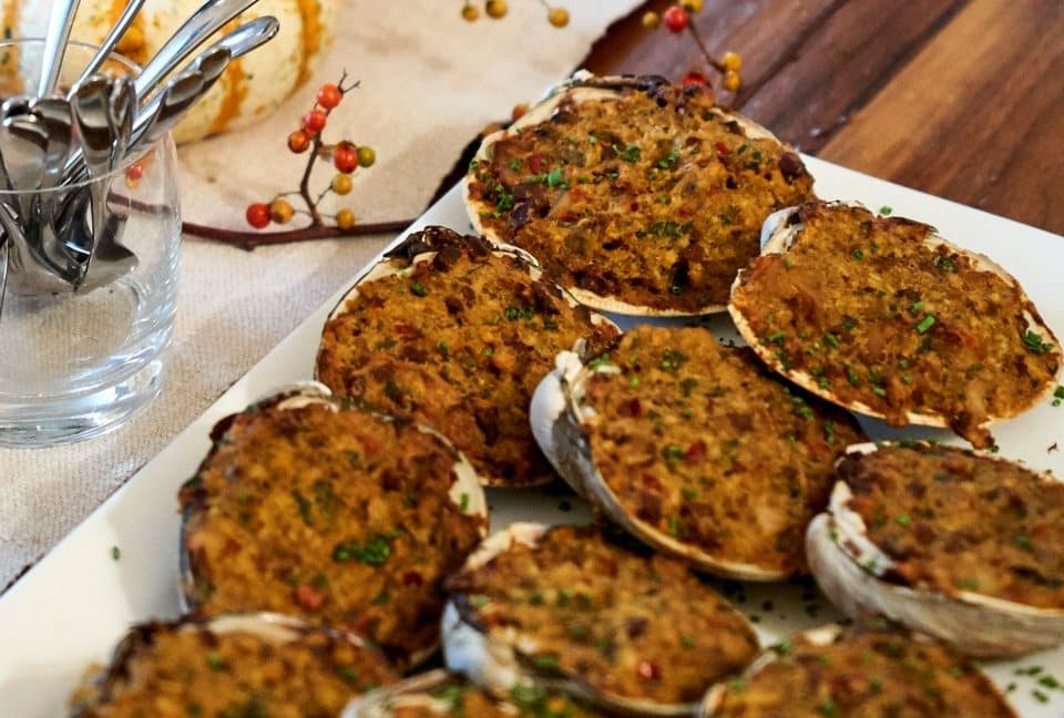 New England Style Baked Stuffed Clams - Cooking With Books