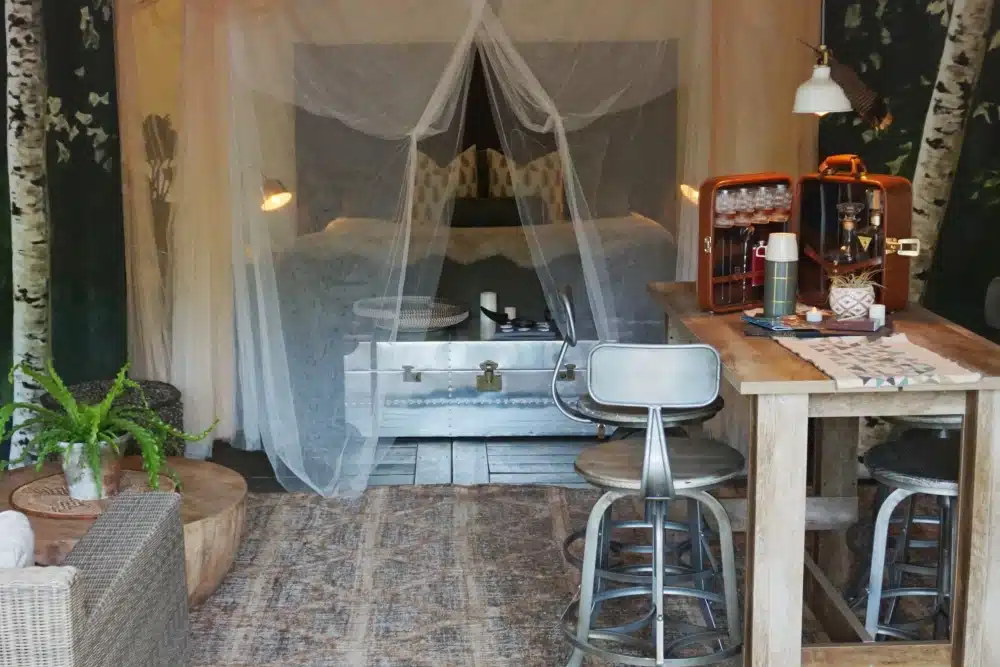 Vintage touches in Base Camp by Krista Stokes.