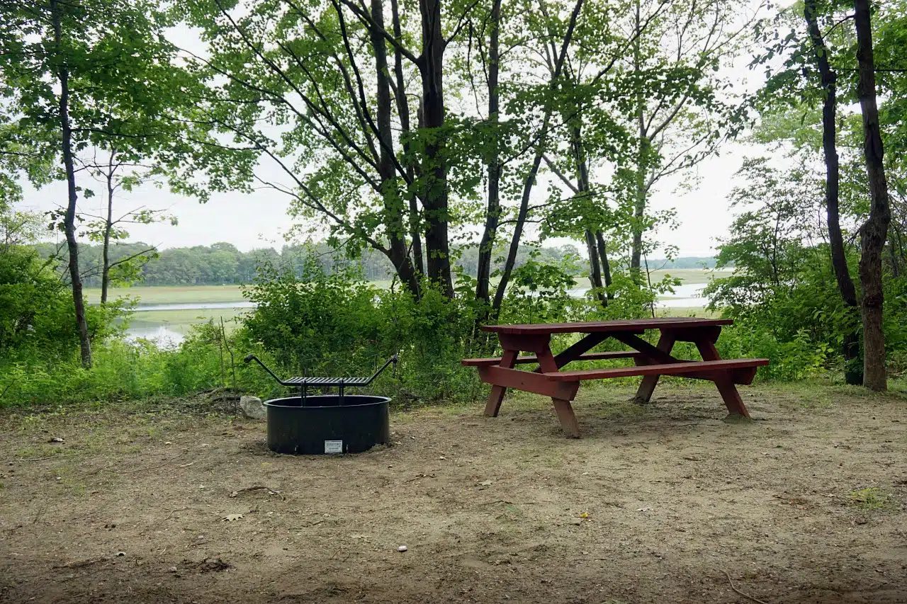 'Prefer the old school camping experience? Sandy Pines has 100 classic campsites, too. Each comes with a picnic table and a new grill.