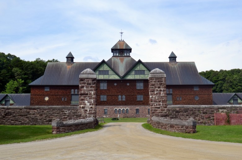 The Farm Barn serves as the main headquarters at Shelburne Farms. 