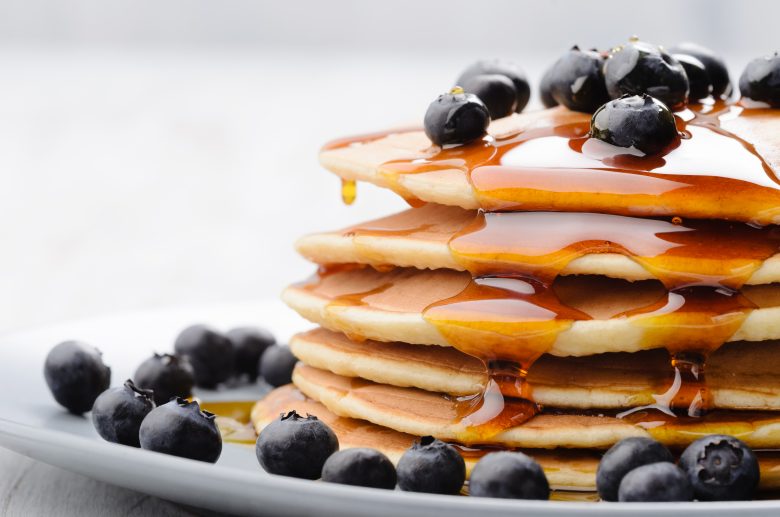 Stack of Pancakes with Blueberries