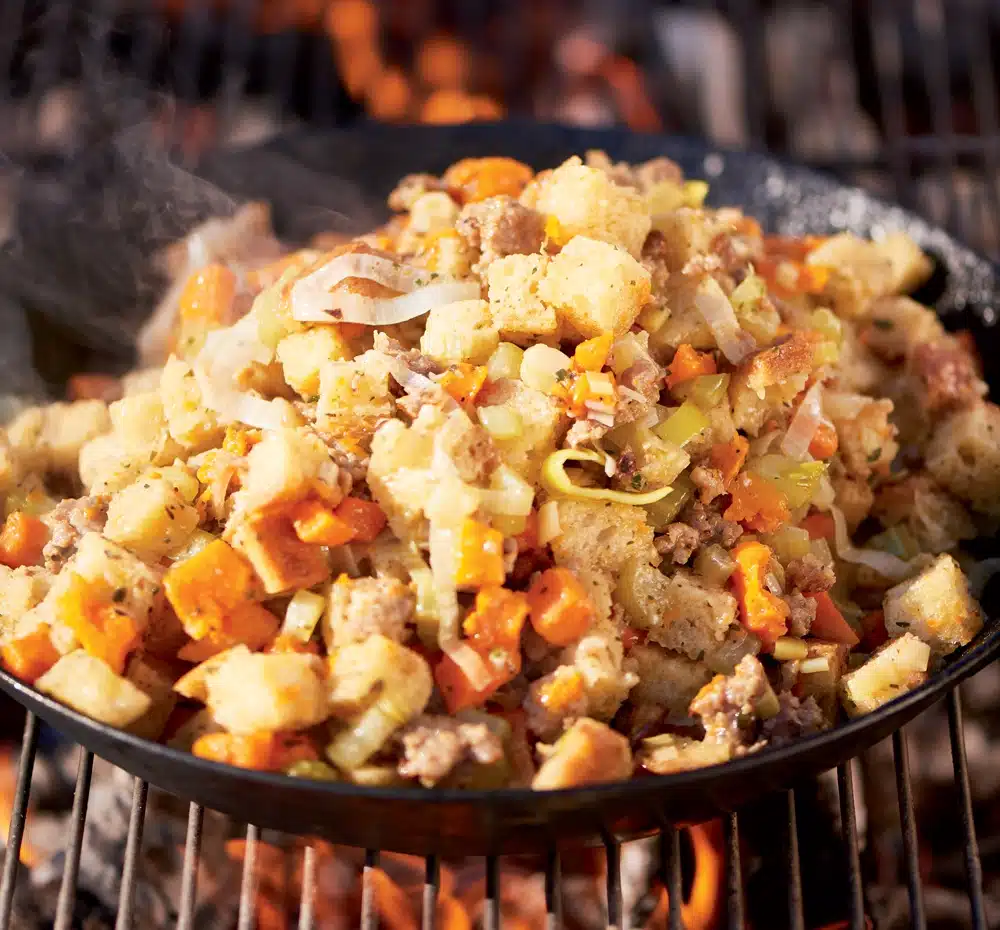 Sourdough Stuffing with Sausage and Roasted Squash