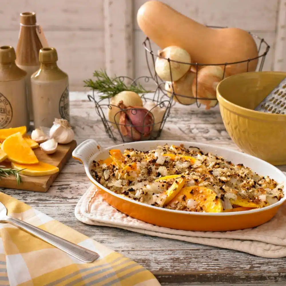 Squash Gratin with Garlic & Rosemary