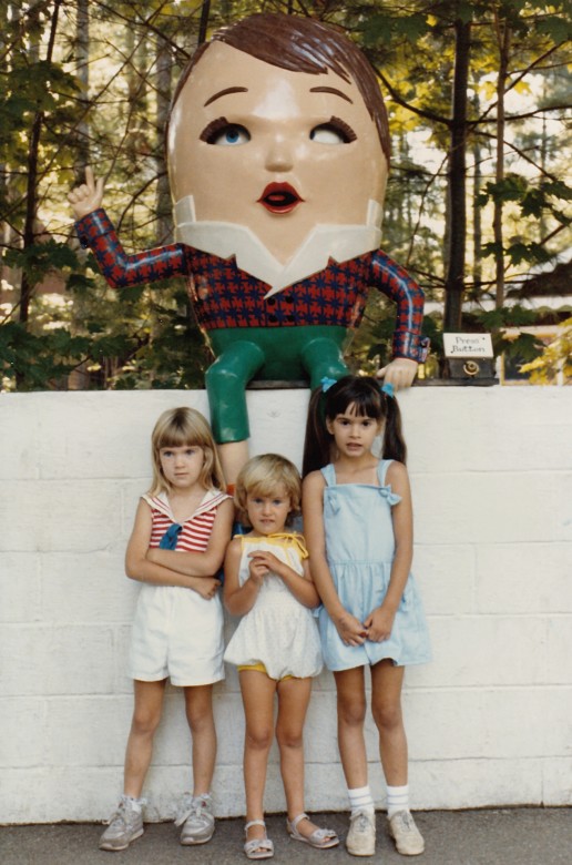 Humpty looked a little different back in the mid-80s. I was glad to see they had his vision corrected. That's me, pouting in the sailor shirt.