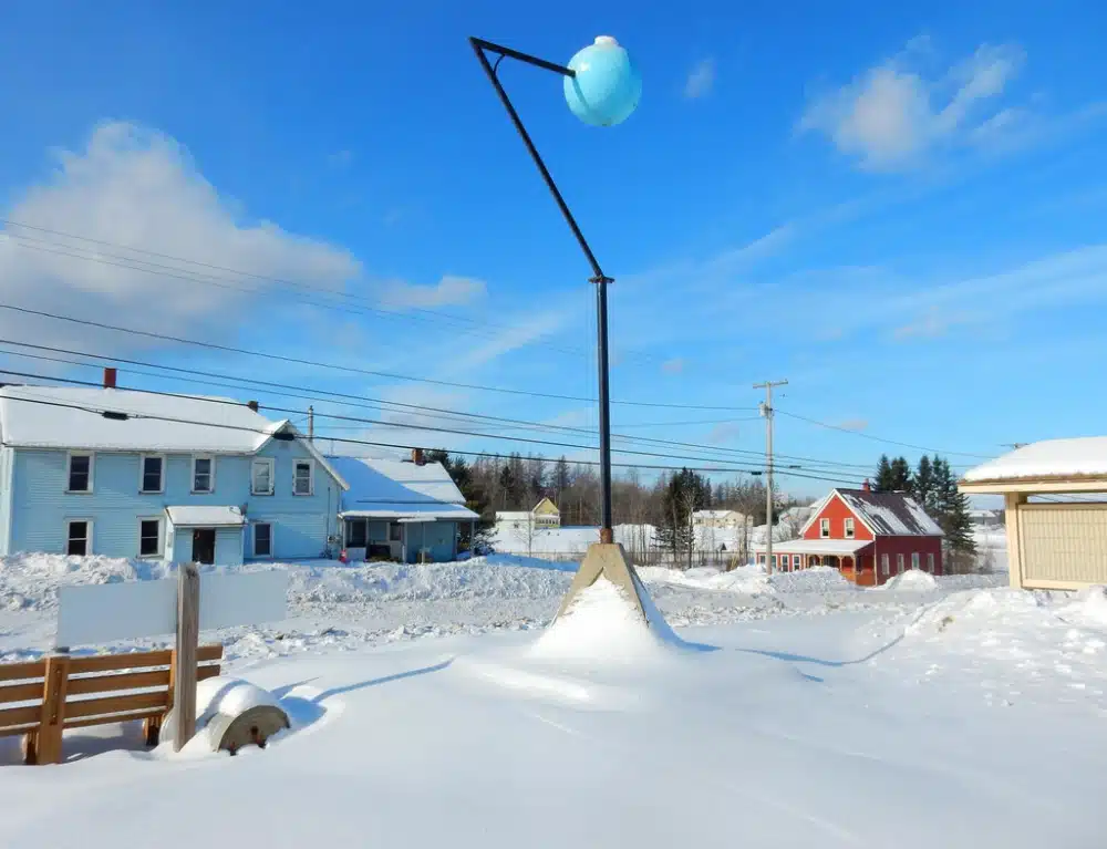 Uranus, as modeled in Bridgewater, Maine, part of the sprawling Maine Solar System Model.