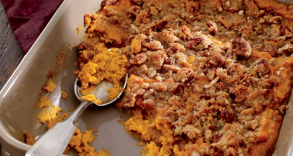 Bourbon-Sweet Potato Casserole with Streusel Topping - New England Today