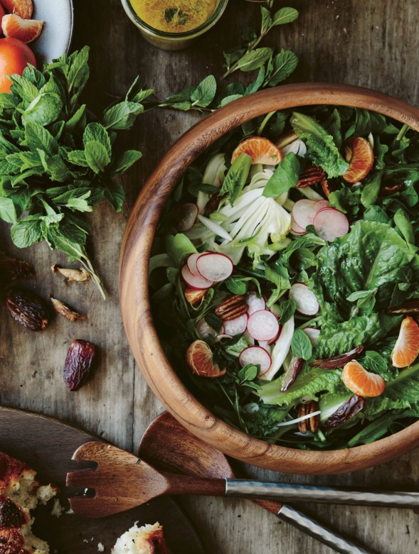 Winter Salad with Tangerines, Radishes & Dates