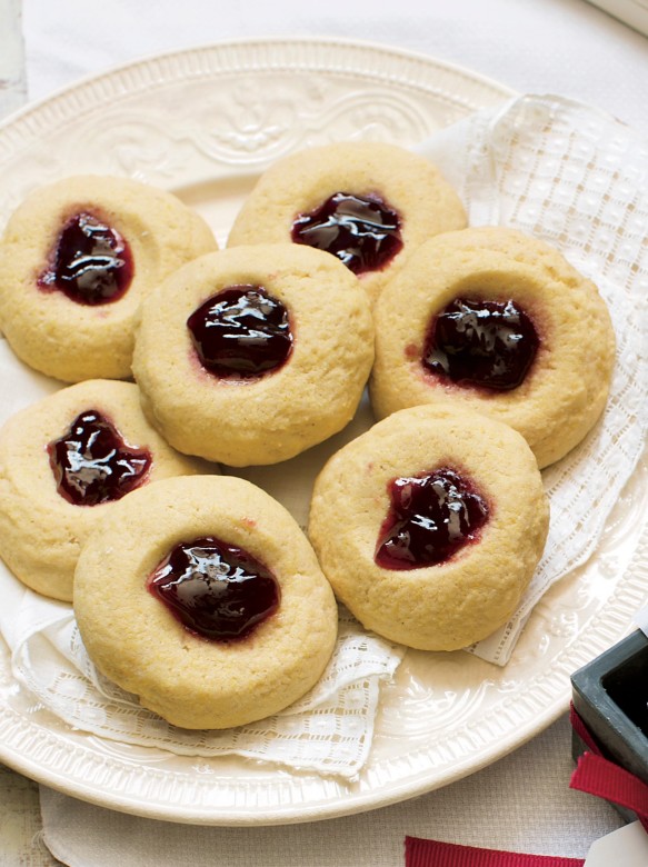 Gluten-Free Cornmeal Thumbprint Cookies